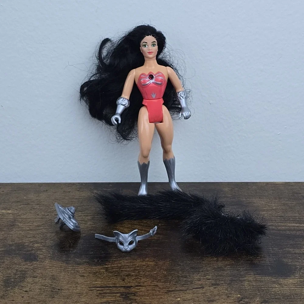 Vintage 1984 Mattel Princess of Power Catra Action Figure with Tail Skirt Shield